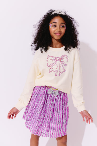 Shimmer Bow Sweatshirt