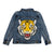 Irregular Tiger Art Denim Jacket