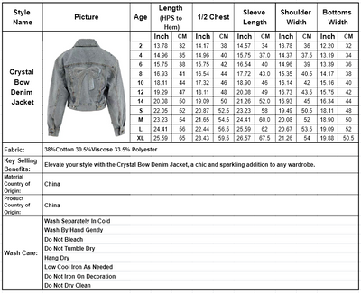 Women's Crystal Denim Jacket