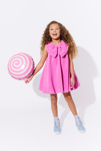 Big Bow Teddy Fleece Dress