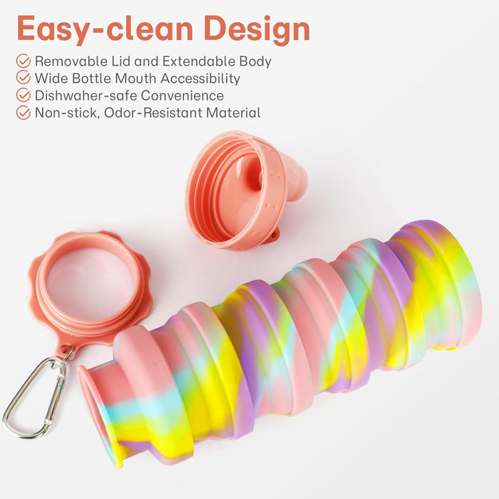 Rainbow Collapsible Water Bottle