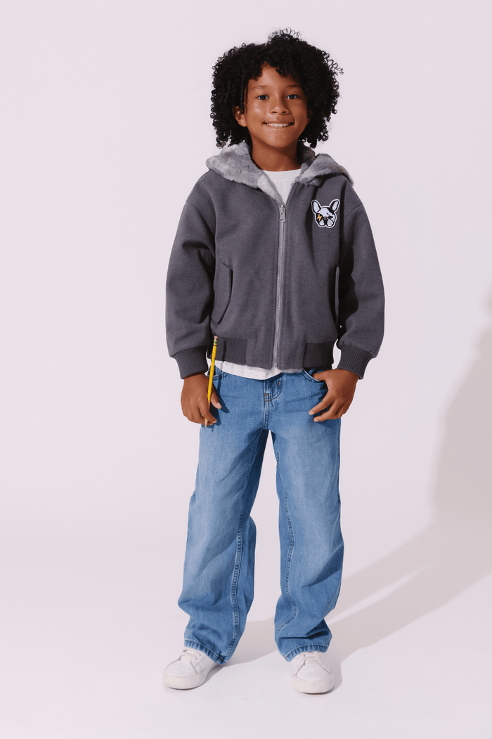 Lola + The Boys Jacket Faux Fur Hood Frenchie Bomber
