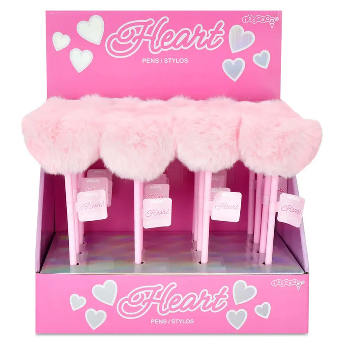 Pink Furry Heart Pen