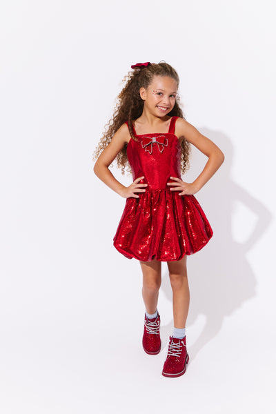 Ruby Sequin Bubble Dress