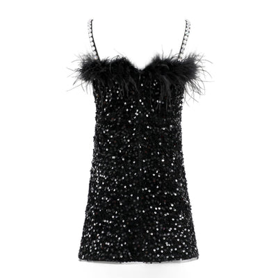 Midnight Shimmer Mini Dress