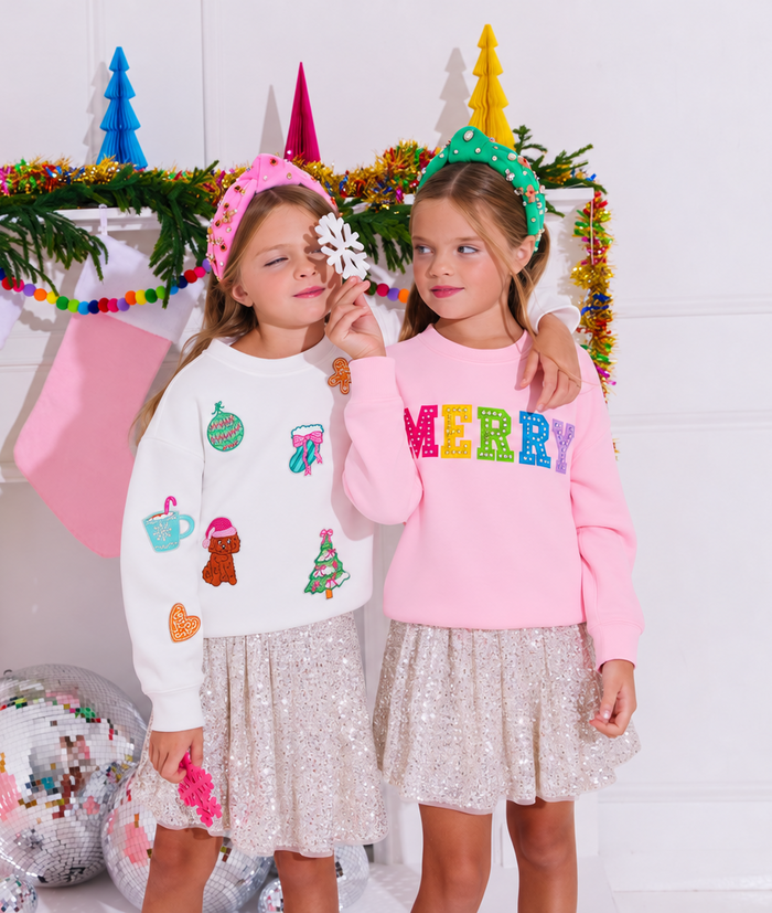 Sweet Holiday Patch Sweatshirt