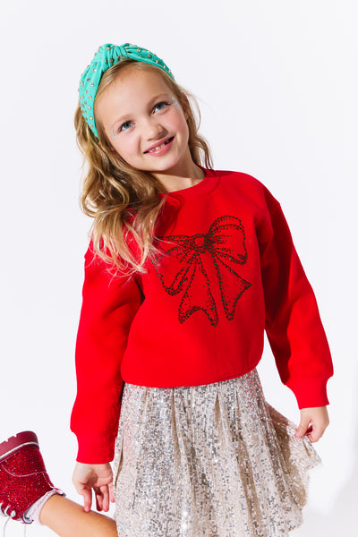 Shimmer Bow Sweatshirt