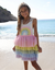 3D Rainbow White Tank Dress