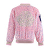 Pinky Butterfly Sequin Bomber