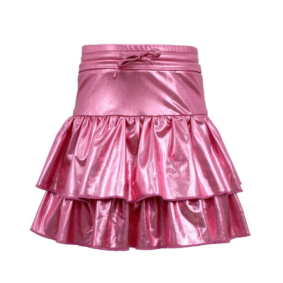 Metallic Ruffle Skort