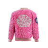 Glinda Sequin Ombre Bomber Hot Pink