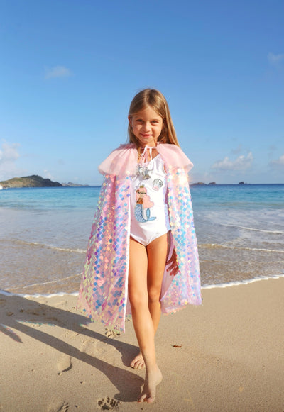 Pink Mermaid Shimmer Cape