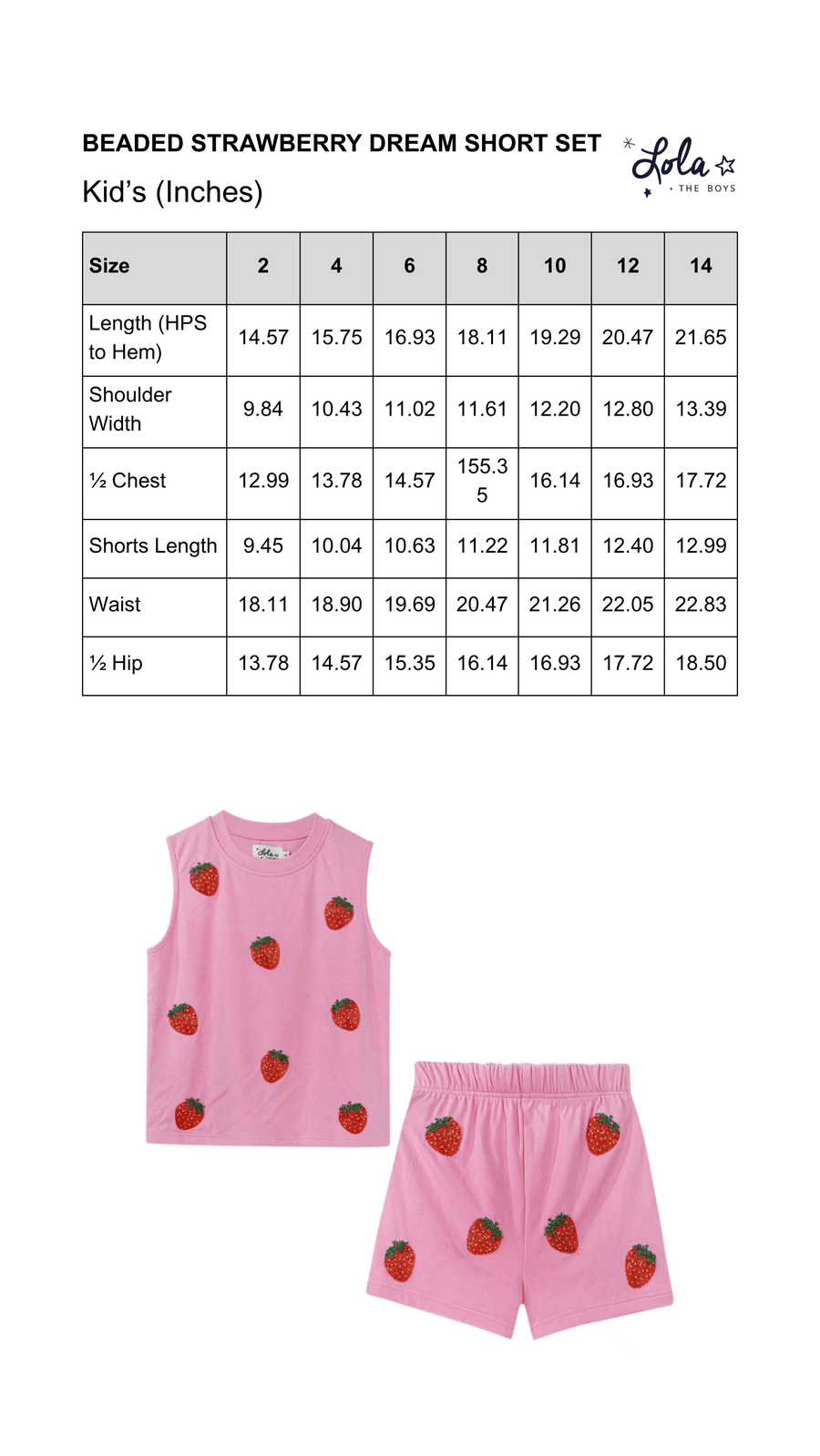 Size Chart Mobile