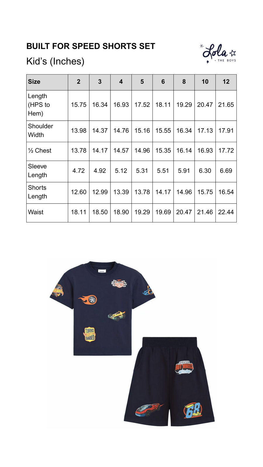 Size Chart Mobile