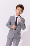 Gray Plaid Piece Suit