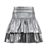 Metallic Ruffle Skort