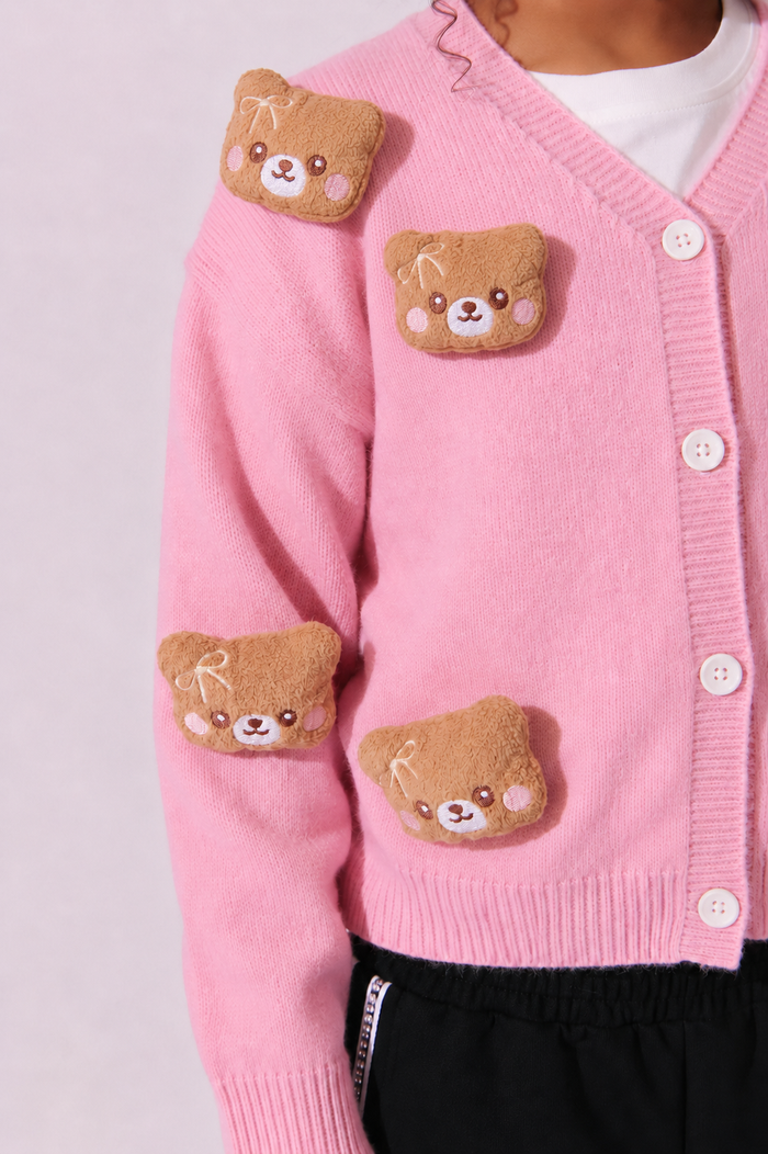 Plush Beary Cute  Cardigan