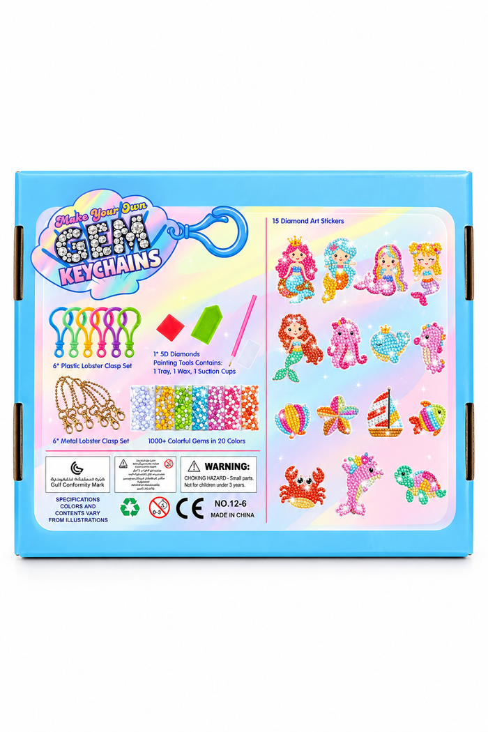 DIY Mermaid Gem Keychain Kit