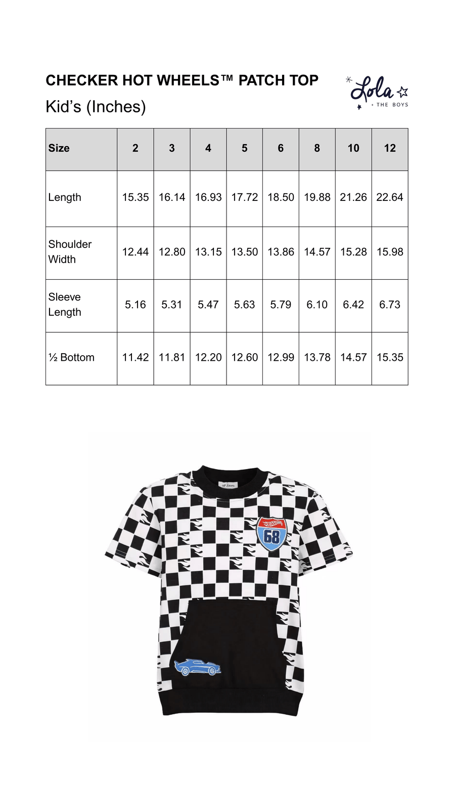 Size Chart Mobile