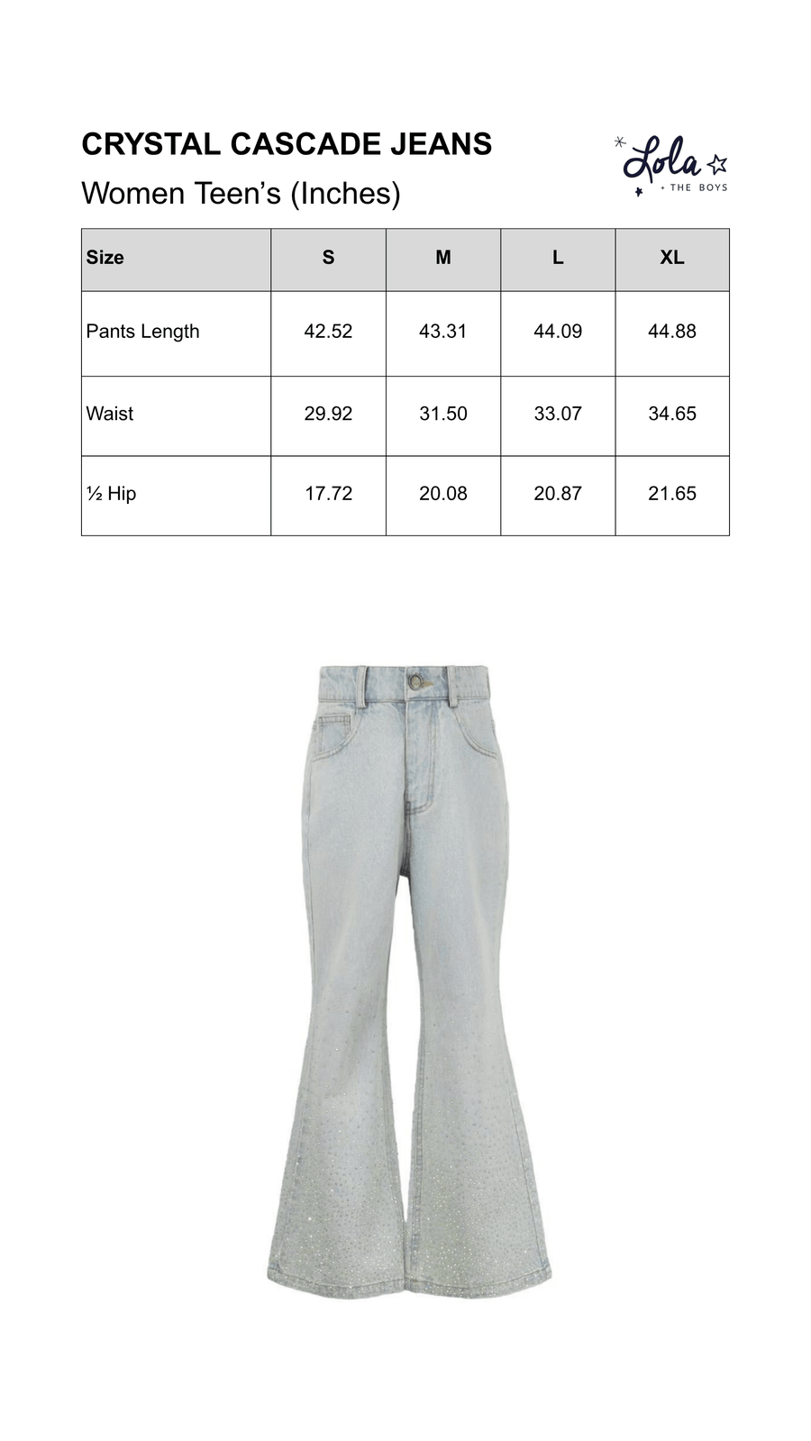 Size Chart Mobile