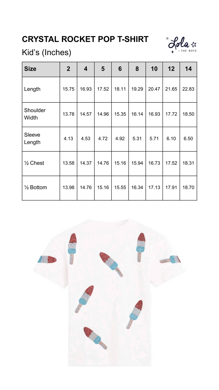 Size Chart Mobile