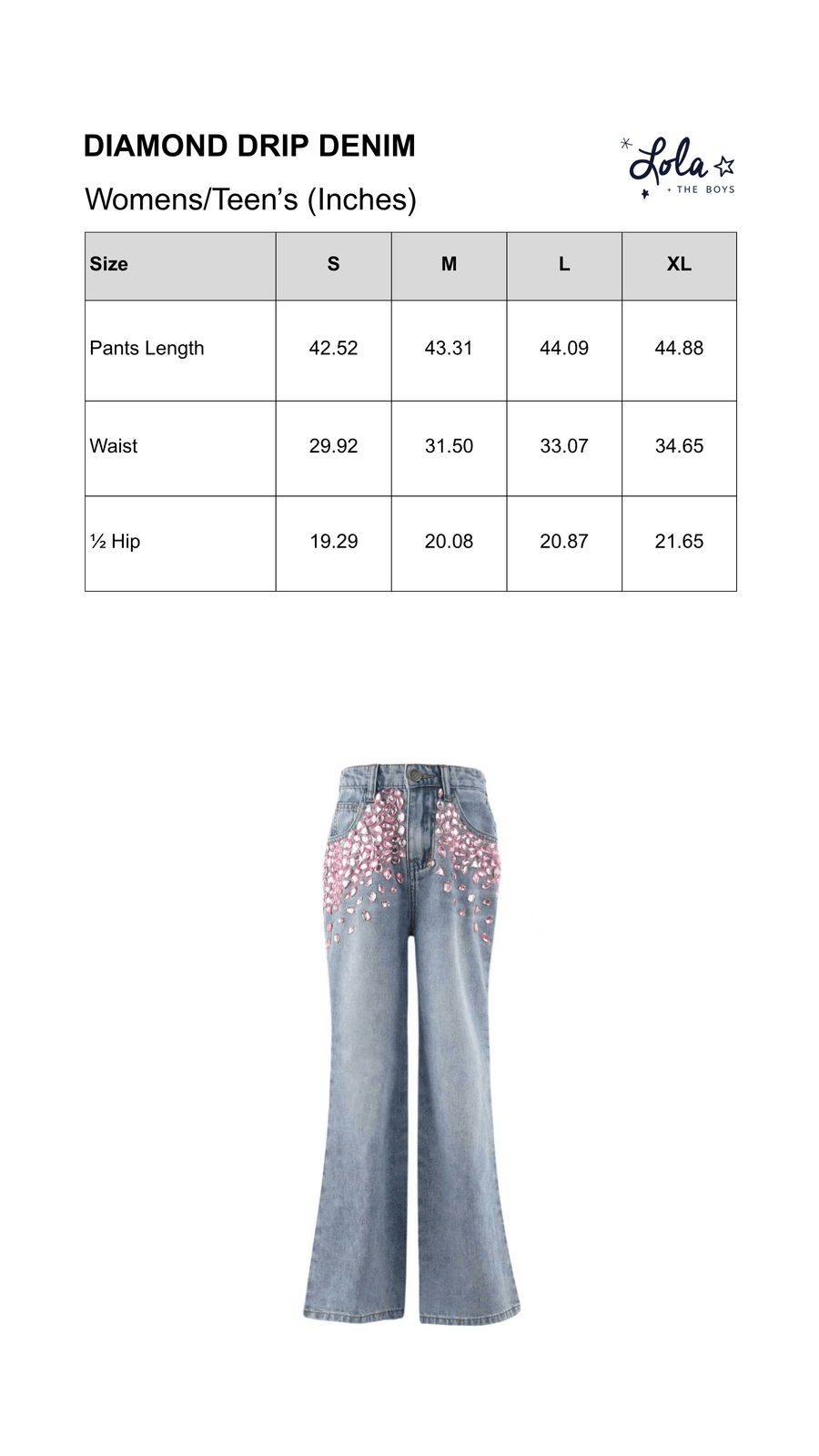 Size Chart Mobile