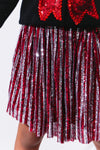 Candy Cane Sequin Striped Skirt