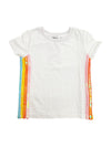 White Rainbow Sequin Tee