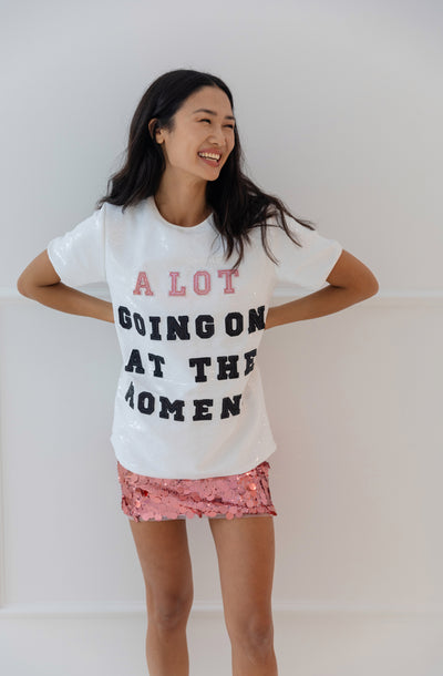 Women's A Lot Going On Sequin T-shirt