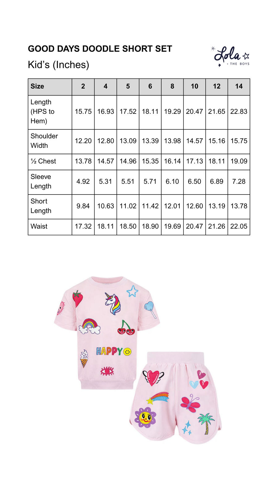 Size Chart Mobile