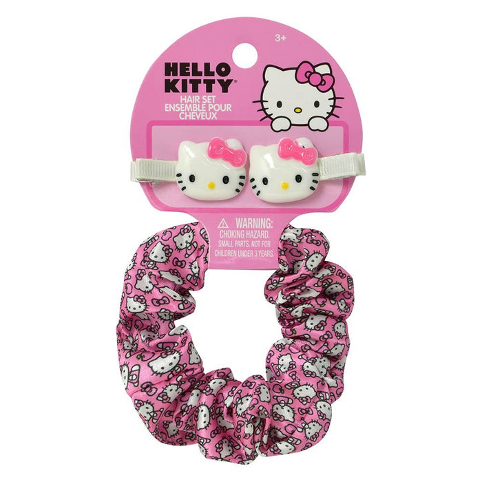 Hello Kitty Hair Scrunchy with 2 Clips