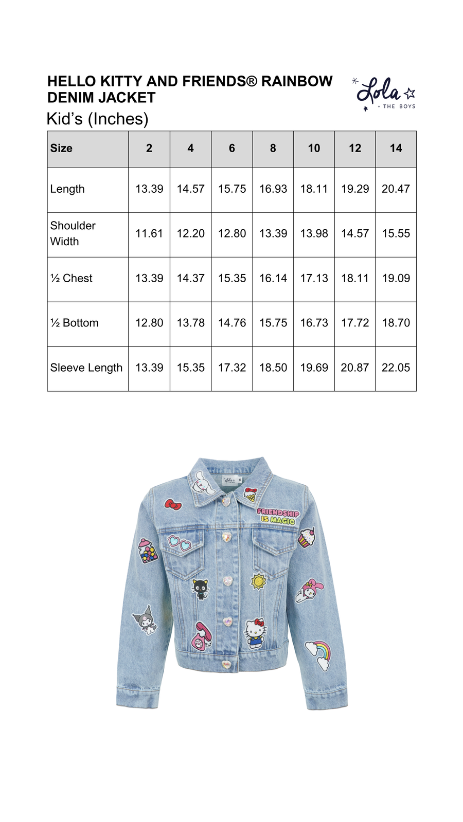 Size Chart Mobile