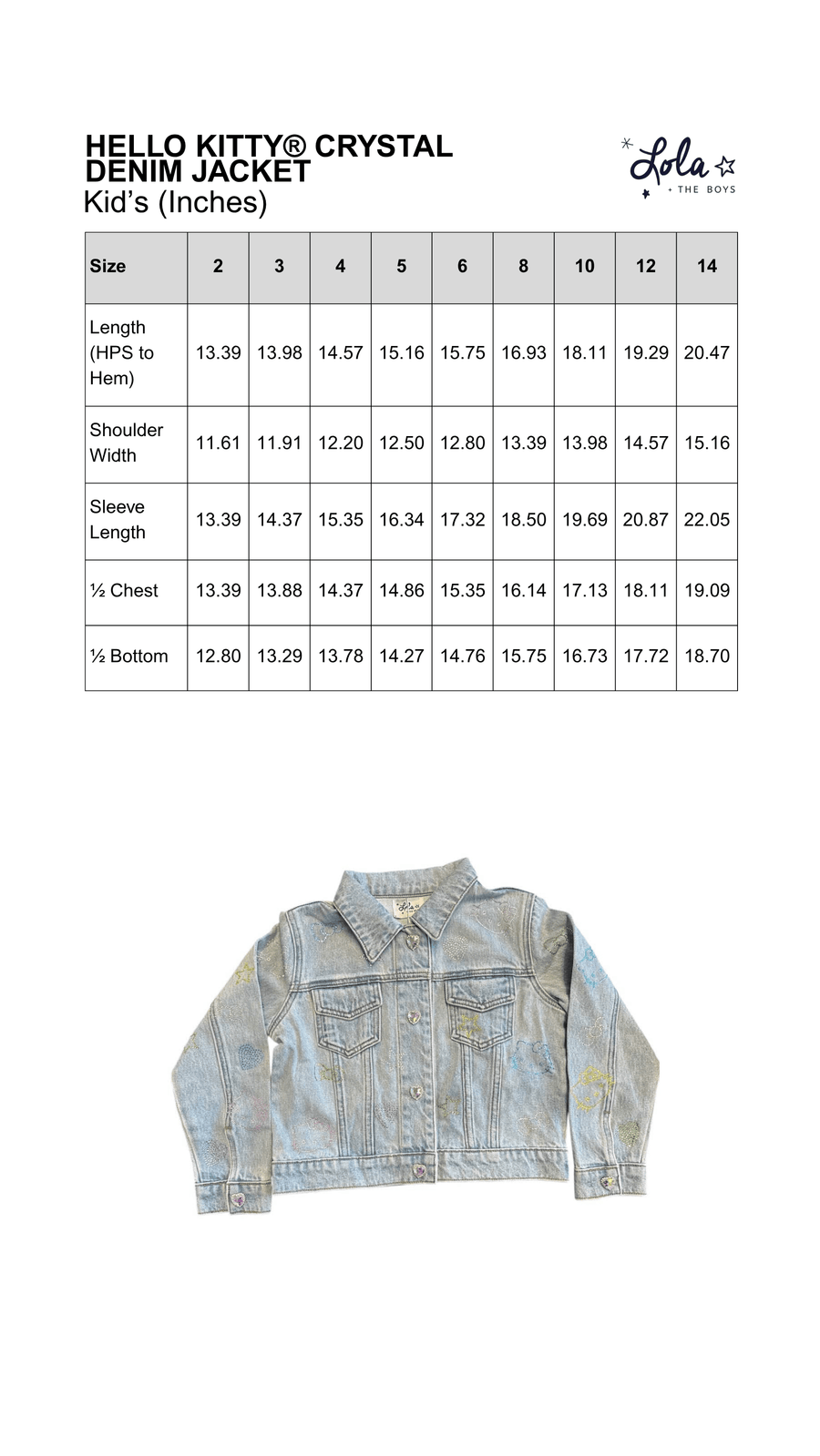Size Chart Mobile