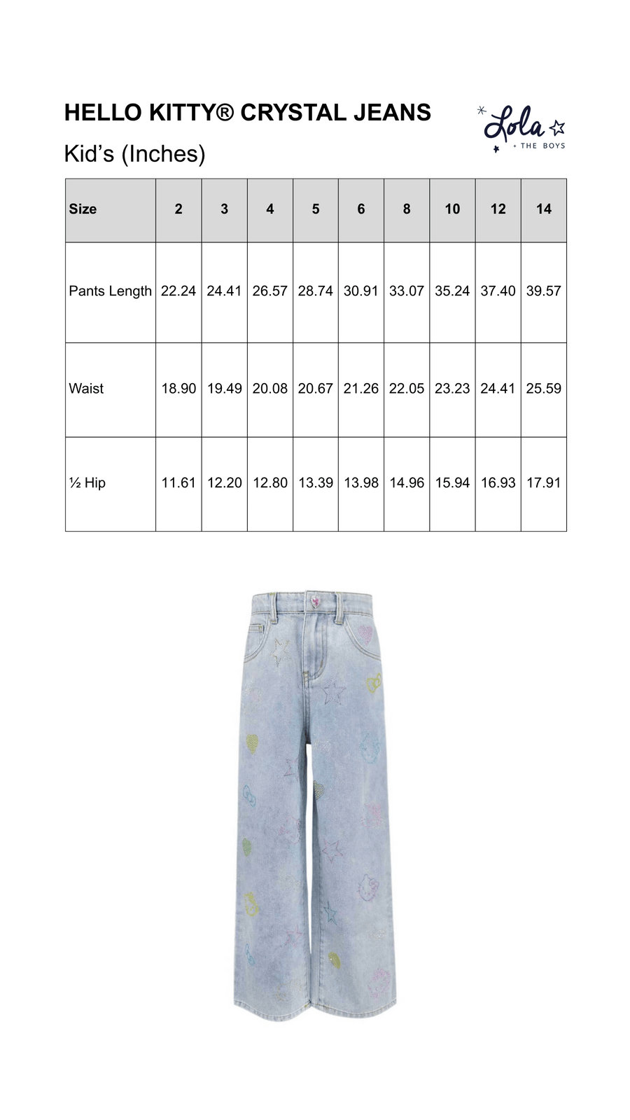 Size Chart Mobile