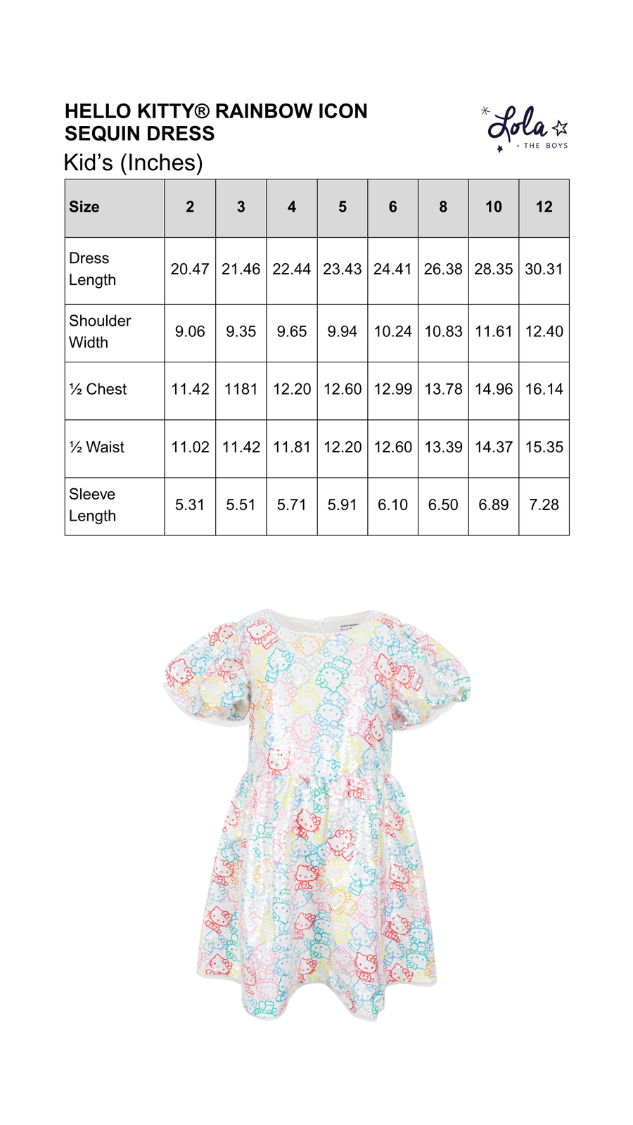 Size Chart Mobile