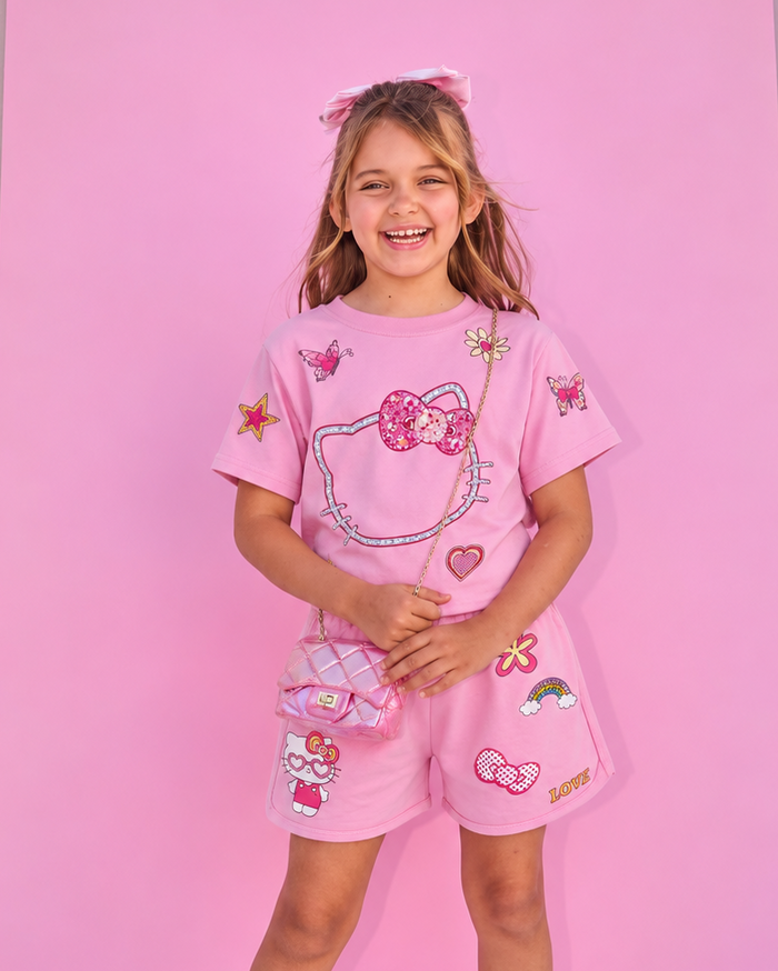 Hello Kitty® Pink Sparkle Vibes Short Set