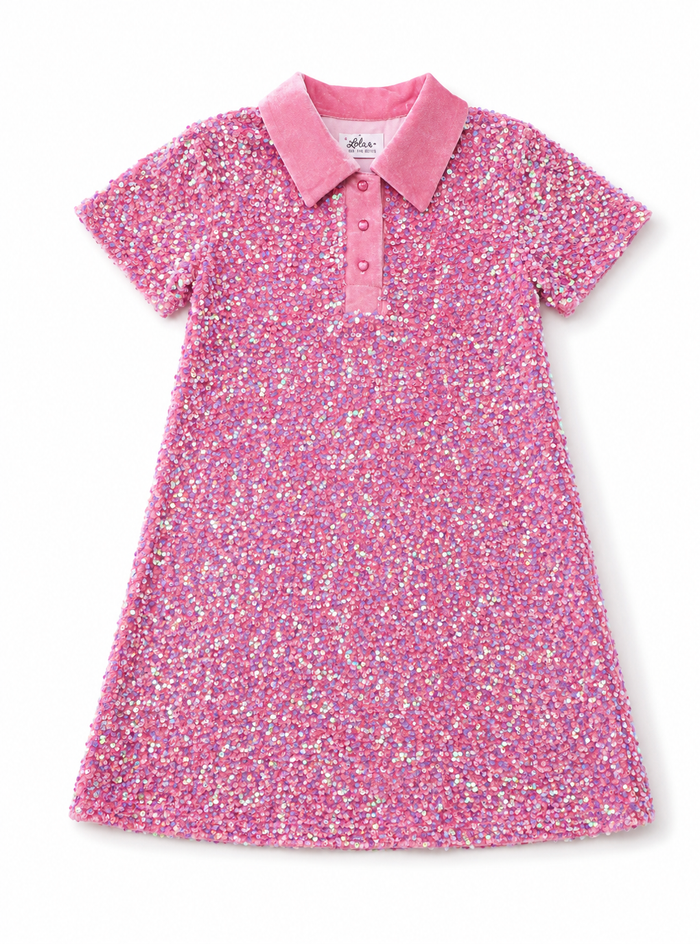 Preppy Soft Sequin Dress