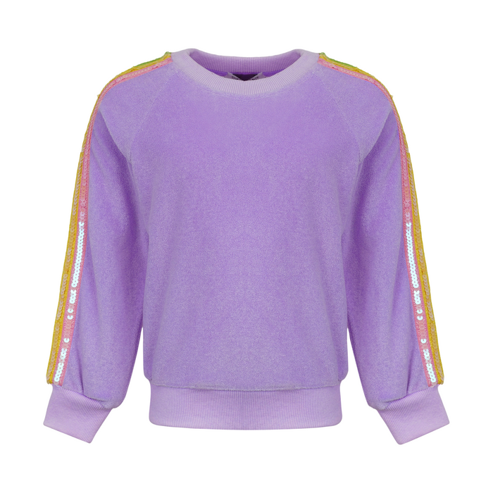 Lavender Rainbow Sequin Stripe Short Set