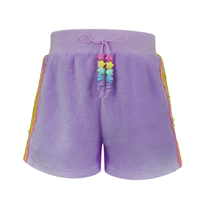 Lavender Rainbow Sequin Stripe Short Set