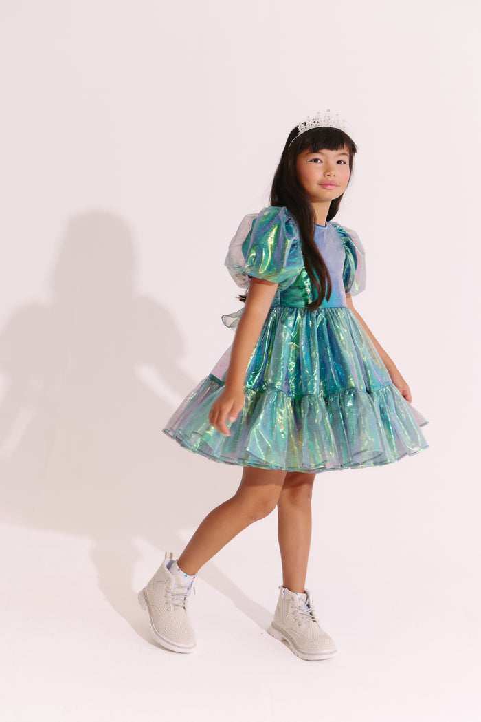 Crystal Green Hologram Dress