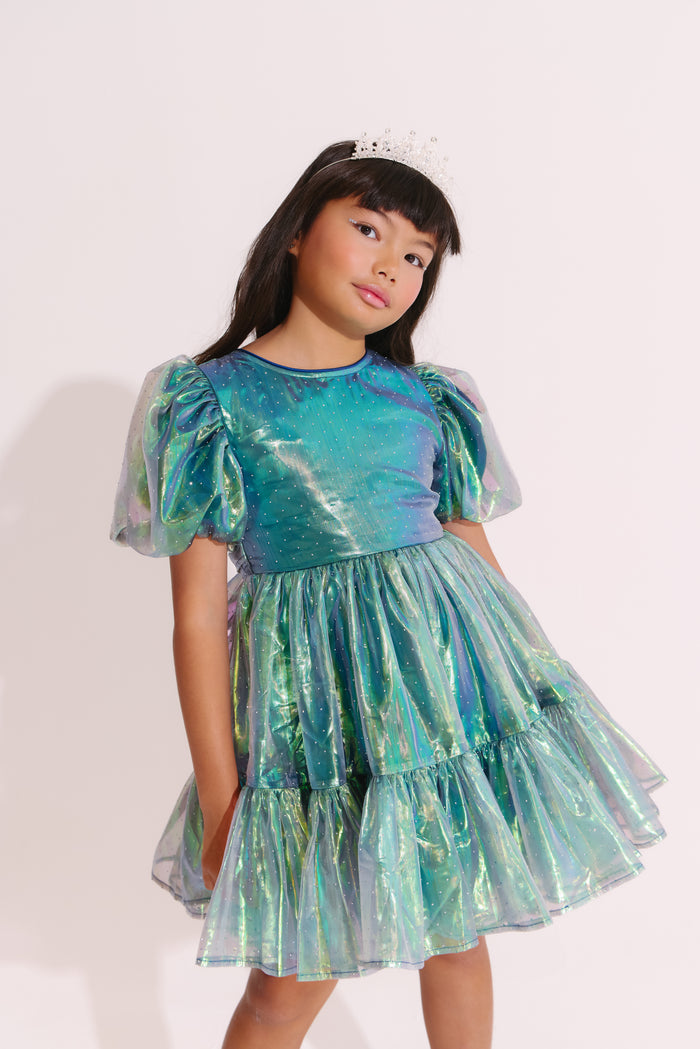 Crystal Green Hologram Dress