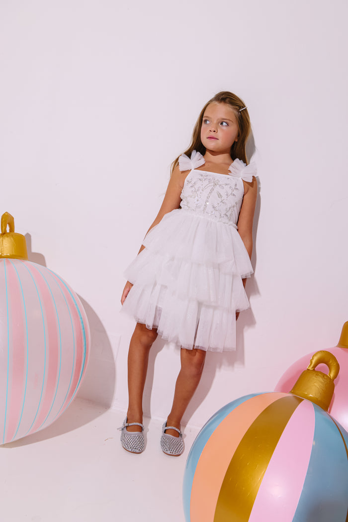 Beaded Tulle Shimmer Dress