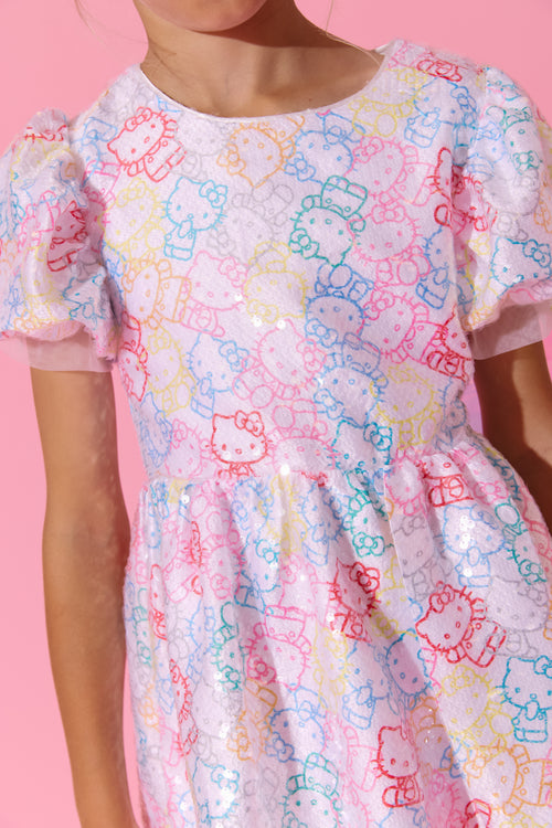 Hello Kitty® Rainbow Icon Sequin Dress