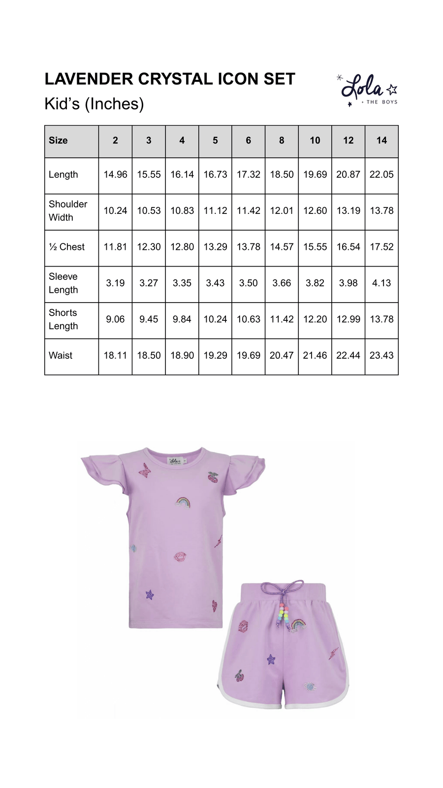 Size Chart Mobile