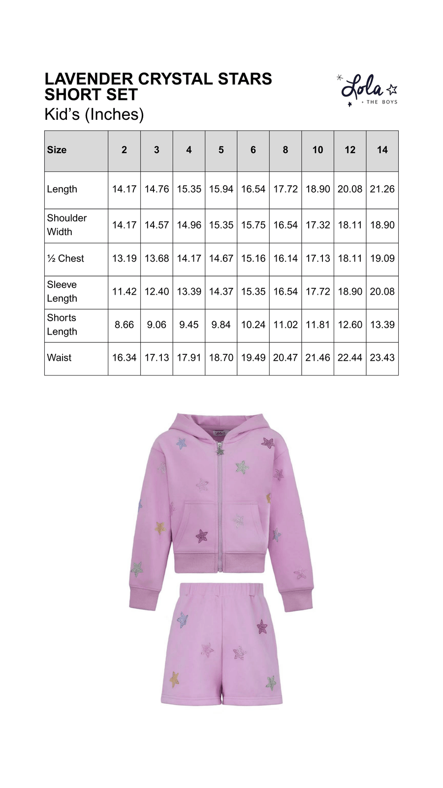Size Chart Mobile