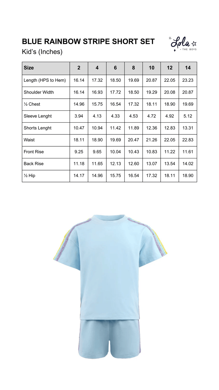 Size Chart Mobile