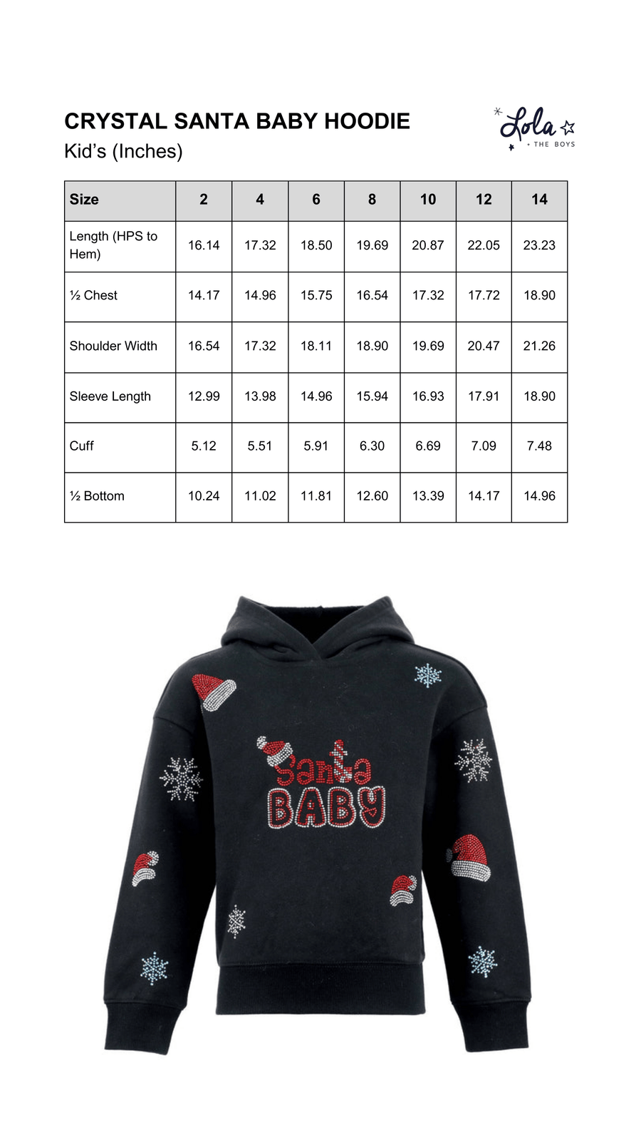 Size Chart Mobile
