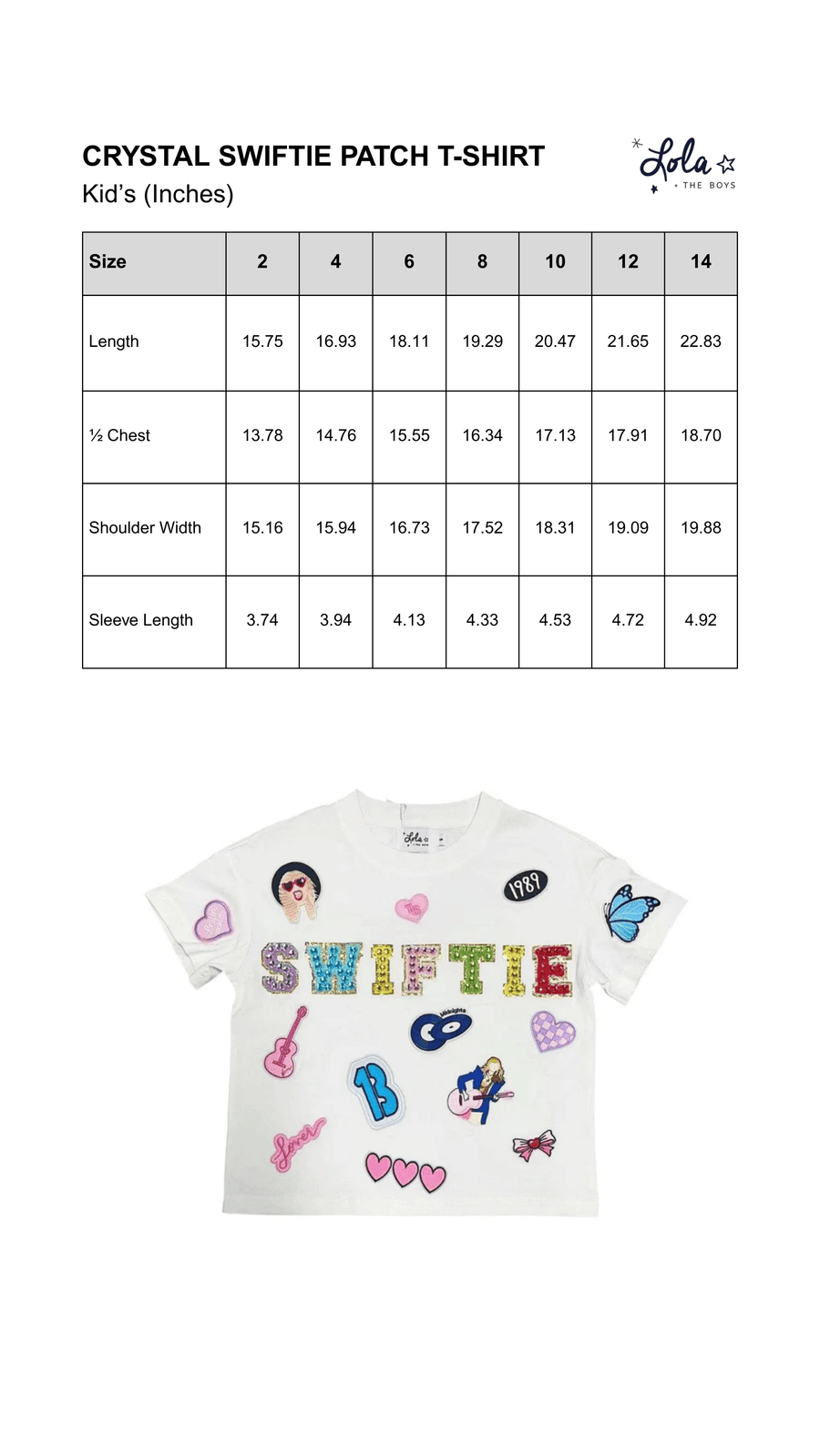 Size Chart Mobile