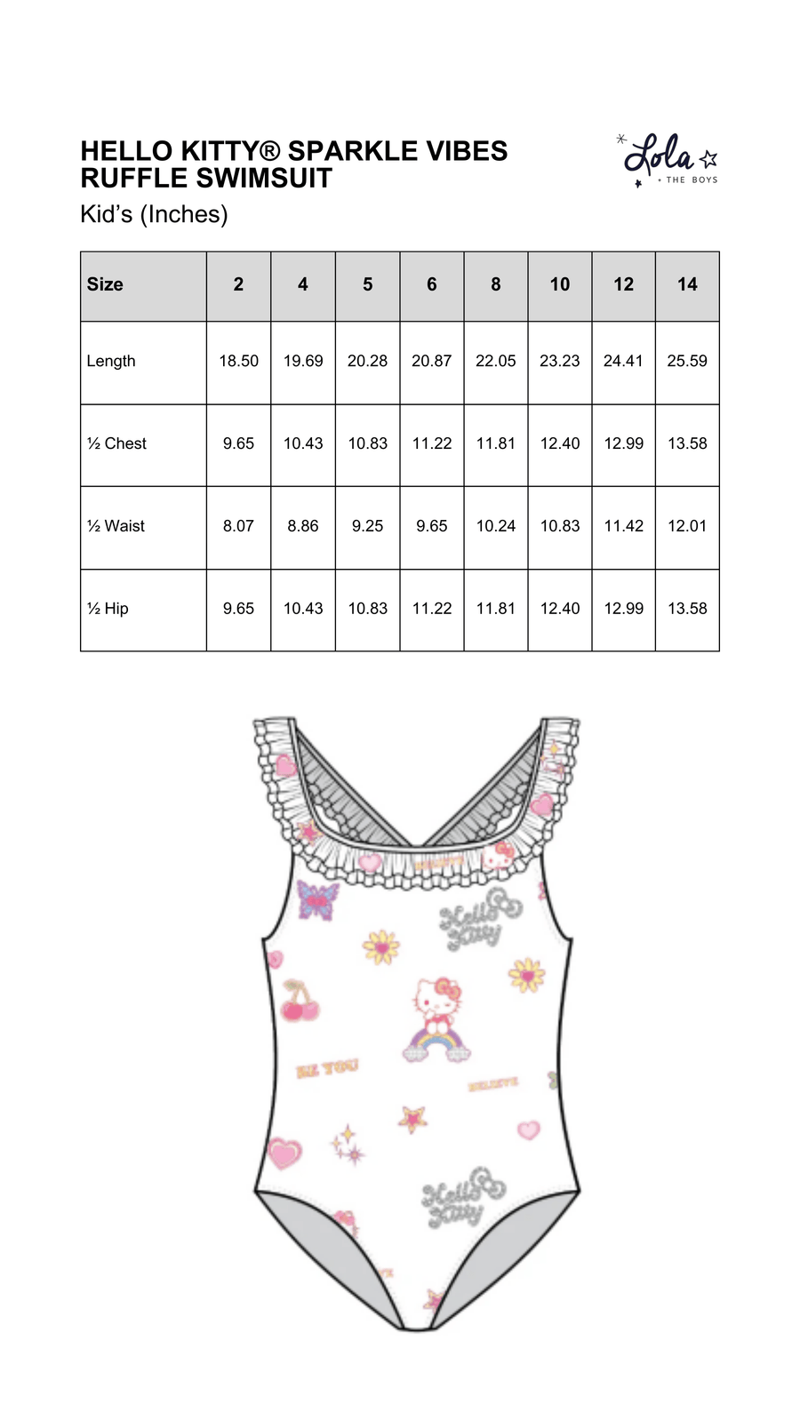 Size Chart Mobile