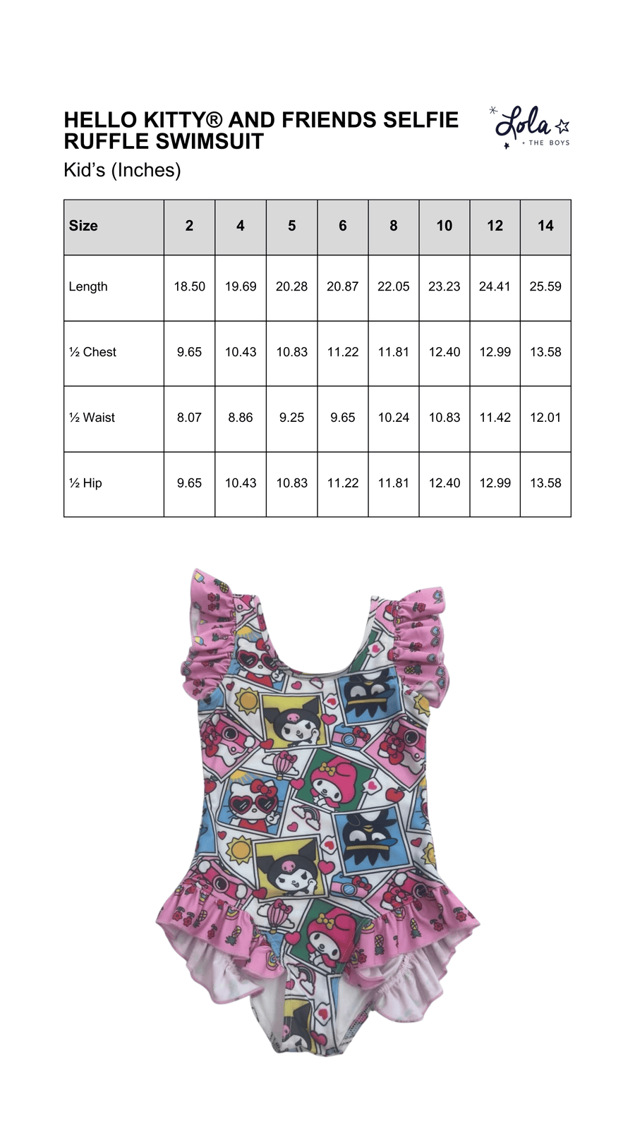 Size Chart Mobile